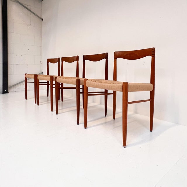 1960s Vintage Papercord Chairs by H. Klein for Bramin, 1960s, Set of 4 For Sale - Image 5 of 18