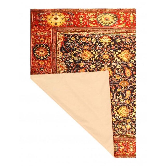 Traditional Tabriz Design Velvet Textile Art Table Cloth For Sale - Image 3 of 3