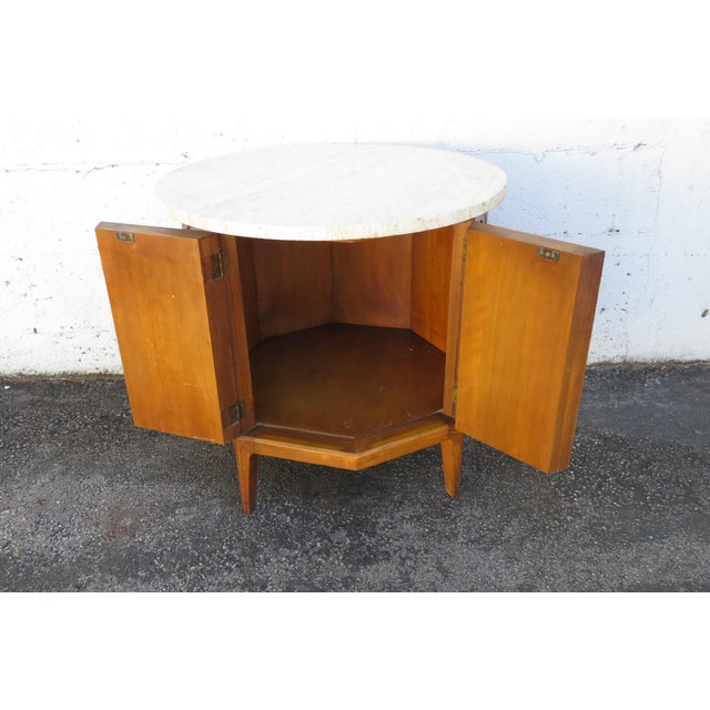 Thomasville Mid Century Arched Design Nightstands Side End Tables a Pair 5849 For Sale - Image 9 of 12