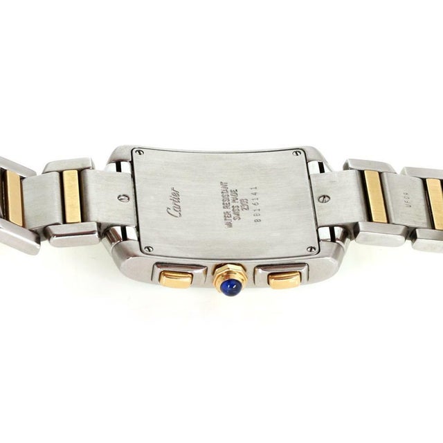 Cartier Cartier Tank Francaise 18k Gold & Steel Chrono Men's Watch 2303 For Sale - Image 4 of 5