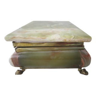 Italian Onyx Jewelry Box For Sale