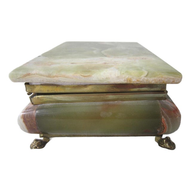 Italian Onyx Jewelry Box For Sale