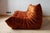 Amber Orange Velvet Togo Lounge Chair with Pouf and 3-Seat Sofa by Michel Ducaroy for Ligne Roset, Set of 3 For Sale - Image 9 of 13