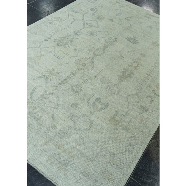 Gray Turkish Oushak Rug 4'11" x 7'1" #19256 For Sale - Image 8 of 8