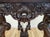 Brown Irish Style Sideboard Carved Mahogany North Wind Face Console Table For Sale - Image 8 of 17