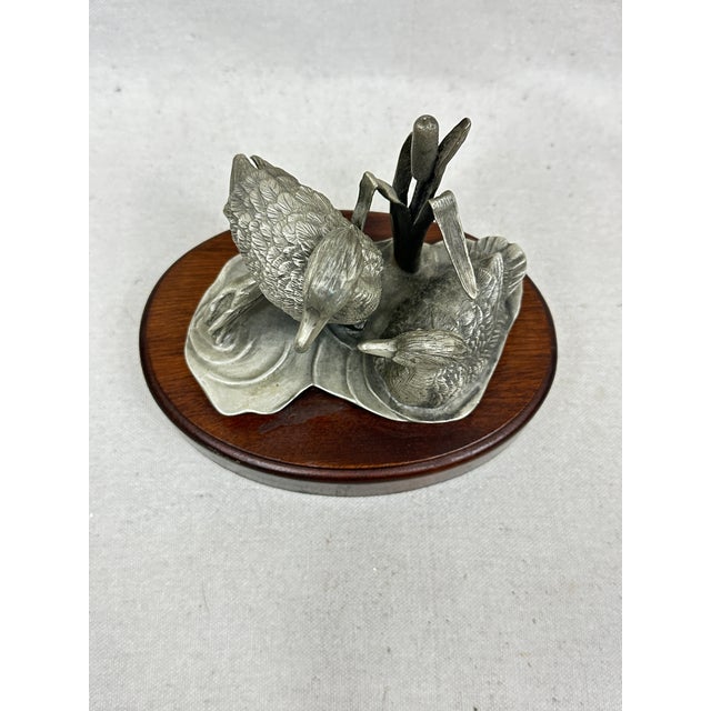 Vintage Pewter Duck Sculpture For Sale In New Orleans - Image 6 of 8