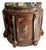 Vintage French Empire Style Demilune Marble Top Bar Cabinet With Bronze Ormolu For Sale