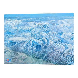 1973 Hal Shelton Colorado Ski Country Usa Poster; 29 X 21 For Sale