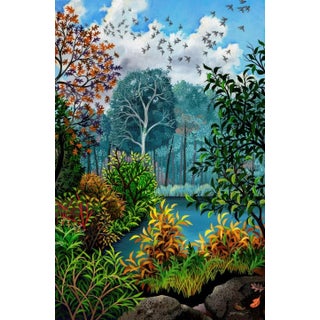 "The Far Shore" Contemporary Landscape Giclee Reproduction Print by Wynn Yarrow 17 x 22 For Sale