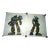Two Original Sci-Fi Movie Concept Paintings 1993 Jamie Rama "Manned Armed Droid Fighter" For Sale