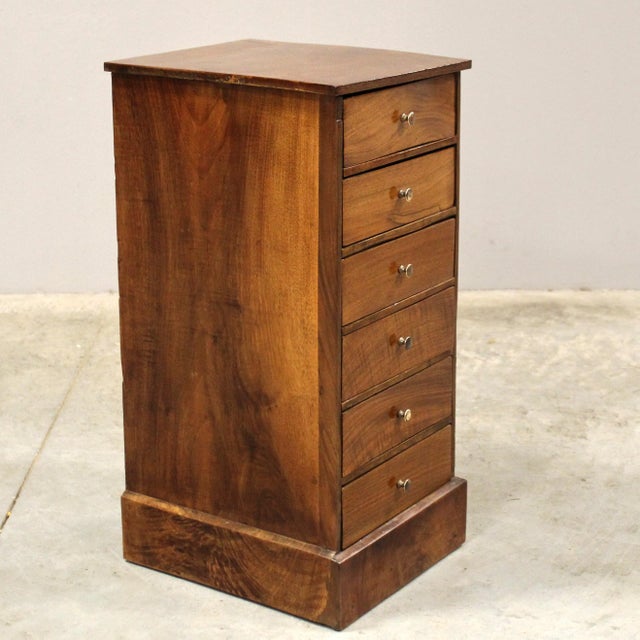 Bedside Table in Walnut For Sale - Image 3 of 9