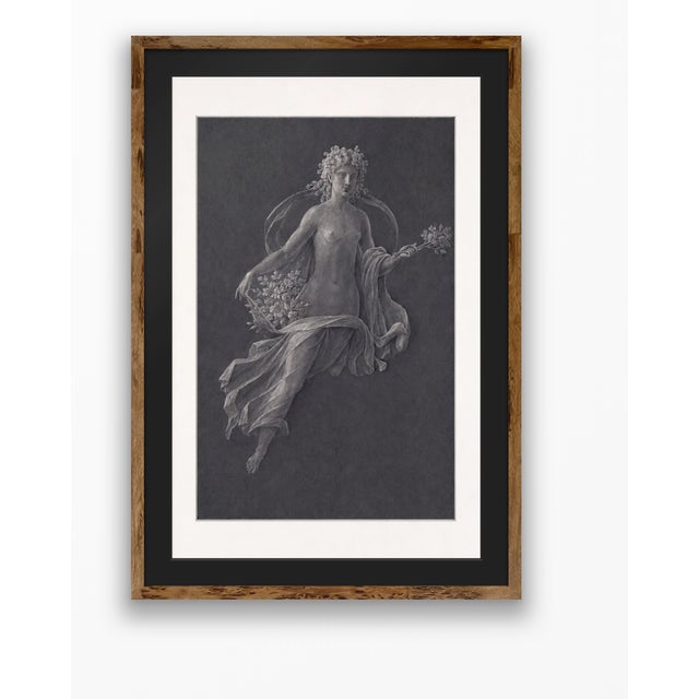 Atelier Aria Lumae Wilhelm Zahn Pompeian Flora Primavera Fresco Graphite Study High Contrast Fine Art Gallery Board Print 16 X 24 For Sale - Image 10 of 16