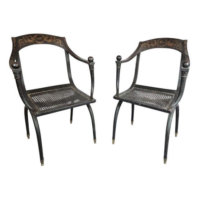 Caned Chair by Jean-Joseph Chapuis, Early 19th Century For Sale