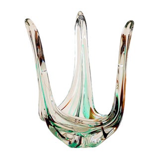 Decorative Bowl by Max Verboeket for Krystalunie Maastricht, 1950s For Sale