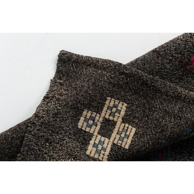 Brown Turkish Wool Kilim Rug, 1960s For Sale - Image 8 of 9