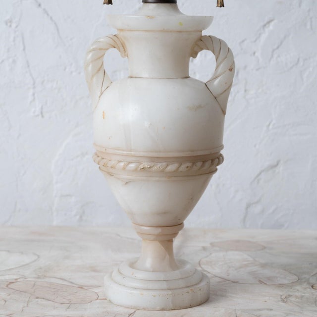 Neoclassical Neoclassical Alabaster Urn Lamp, Early 20th Century For Sale - Image 3 of 6
