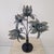 1980s Hollywood Regency Five-Light Lotus Flower Table Lamp in Smoked Glass, 1980s For Sale - Image 5 of 18