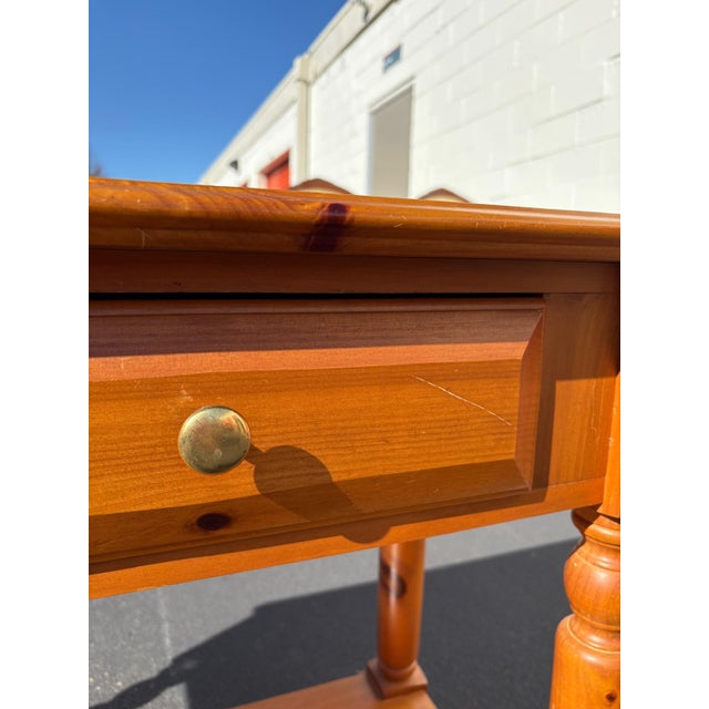 1970s Knotty Pine Console Table For Sale In Philadelphia - Image 6 of 9