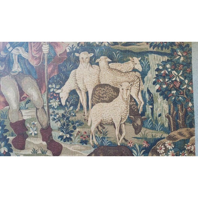 1940s Medieval Style Tapestry With Latin Inscriptions For Sale In Los Angeles - Image 6 of 9