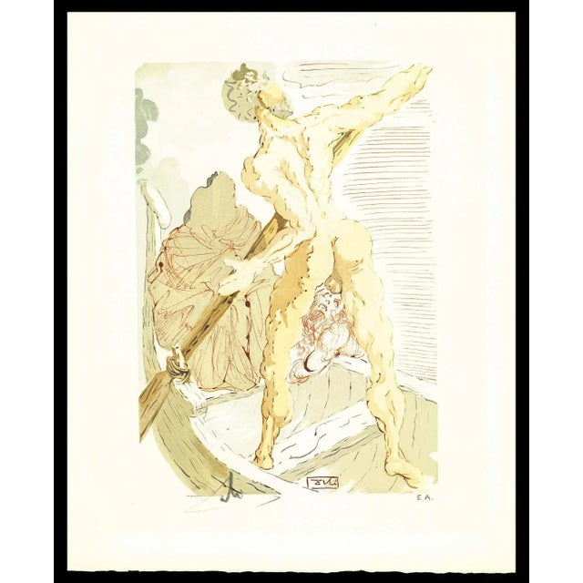 Salvador Dalí Divine Comedy Inferno Canto 3, "Charon and the Crossing of the Acheron" 1963 Engraving For Sale