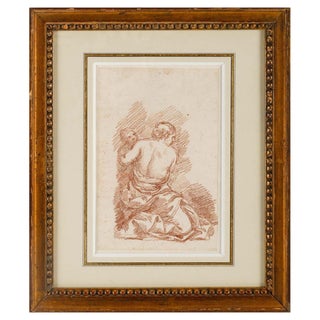 Jean Robert Ango, Figurative Scene, 1700s, Sanguine on Paper, Framed For Sale