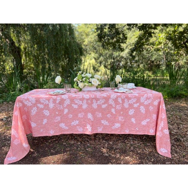 Lizzet Frausto Grace European Linen Tablecloth For Sale - Image 6 of 7