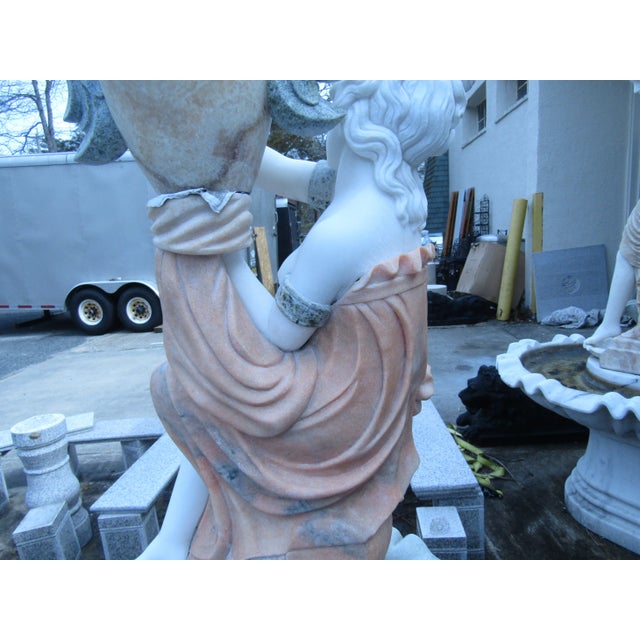Stone Figurative Marble Fountain For Sale - Image 7 of 12