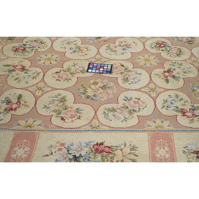 Antique Needle Point Rug 6'0" X 9'0" For Sale - Image 9 of 10