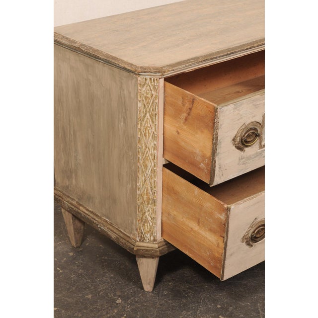 Mid 19th Century Swedish Provincial Gustavian 2-Drawer Chest For Sale - Image 4 of 13