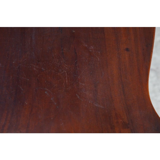 Brown Antique Early 19th C. American Federal Serpentine Mahogany Console Game Table For Sale - Image 8 of 18