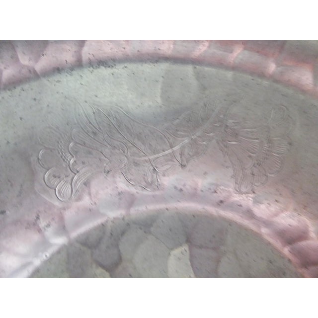 Vintage Hand Crafted X-Large Forged Aluminum Trays With Snake Like Handles 1940s For Sale - Image 14 of 15