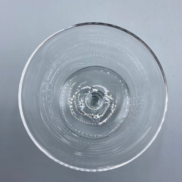 Champagne/Shebert Crystal Stemware "Aquarius Clear" by Bryce- Set of 4 For Sale - Image 10 of 12