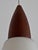 Maroon Mid-Century Italian Teak and Milk Glass Pendant, 1960s For Sale - Image 8 of 15