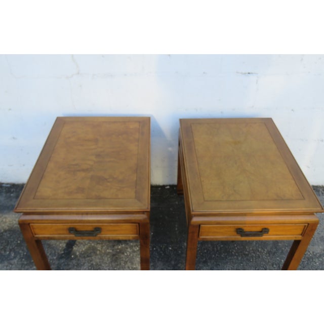 Late 20th Century Century Furniture Hollywood Regency Pair of Side End Tables 6262 For Sale - Image 5 of 15