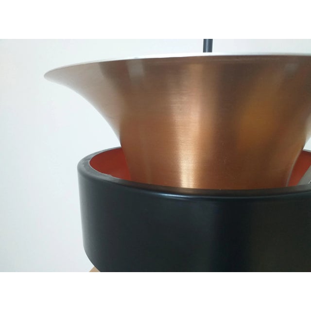 Gold Mid-Century Pendant Lamp by Carl Thore / Sigurd Lindkvist, 1970s For Sale - Image 8 of 12