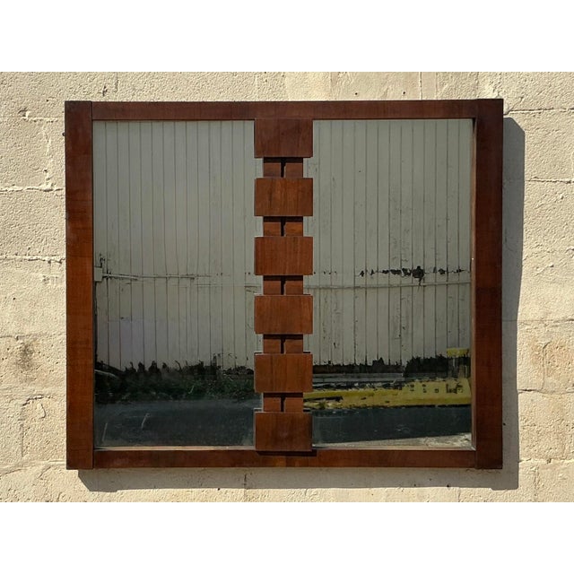 Mid 20th Century Vintage Mid-Century Modern Brutalist Mirror For Sale - Image 5 of 8