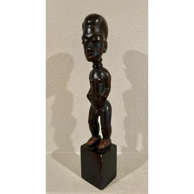 Tribal African Wood Carved Male Standing Figure From the Fang Tribe (13.5” High) For Sale - Image 3 of 5