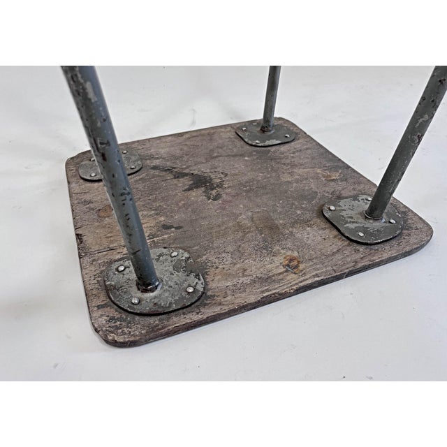 Black Vintage Belgian Industrial Stool, 1960s For Sale - Image 8 of 13