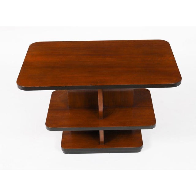 Antique Art Deco Tiered Walnut Coffee Table, 1920s For Sale - Image 6 of 9