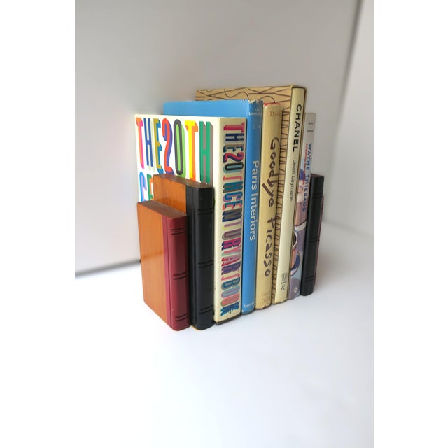 Oak Wood Book Bookends, Pair For Sale - Image 4 of 11