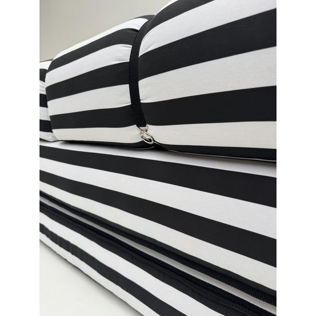 Vintage Black and White Striped Sofa Bed from Ikea, 1970s For Sale - Image 9 of 10