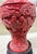 Antique Chinese Republic Era Carved Red Cinnabar 7.5” Landscape & Figures Vase For Sale - Image 4 of 7