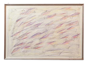 Claudio Verna, Composition, 1980s, Pastel