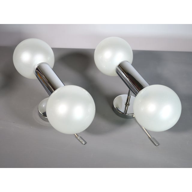 Space Age Chrome Wall Lights by Motoko Ishii for Staff, 1970s, Set of 2 For Sale - Image 12 of 13