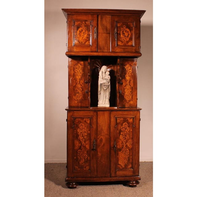 6 Doors Buffet in Walnut Dated 1639 For Sale - Image 12 of 17