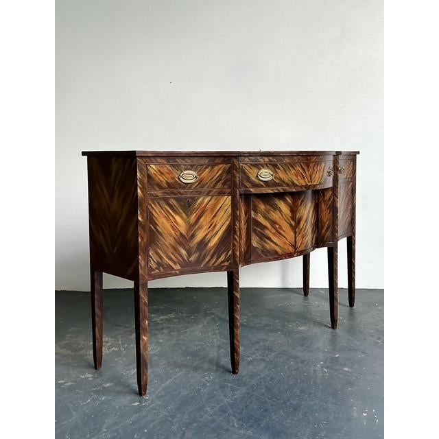 Vintage Regency Faux Finished Hepplewhite Sideboard For Sale - Image 10 of 12