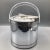 Georges Briard Silver Mirror Ice Bucket With Lucite Lid and Handle With Stainless Steel Ice Tongs For Sale - Image 13 of 13