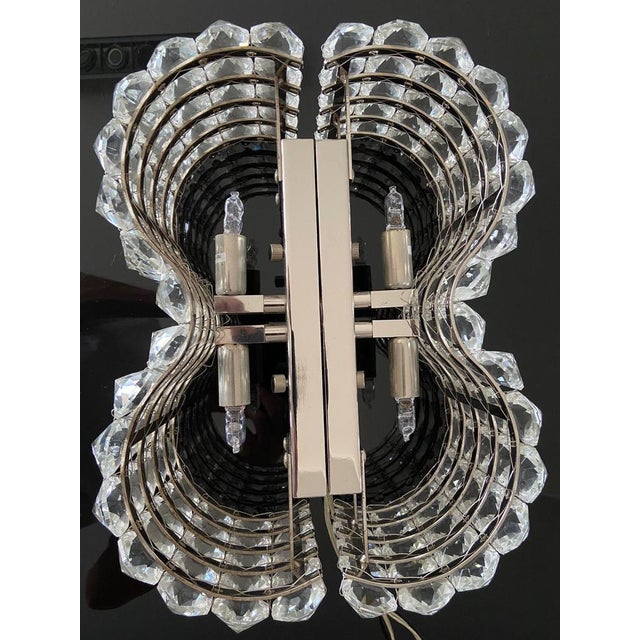 Ottogonal Crystal Wall Lights, Italy, 1980s., Set of 2 For Sale - Image 11 of 14