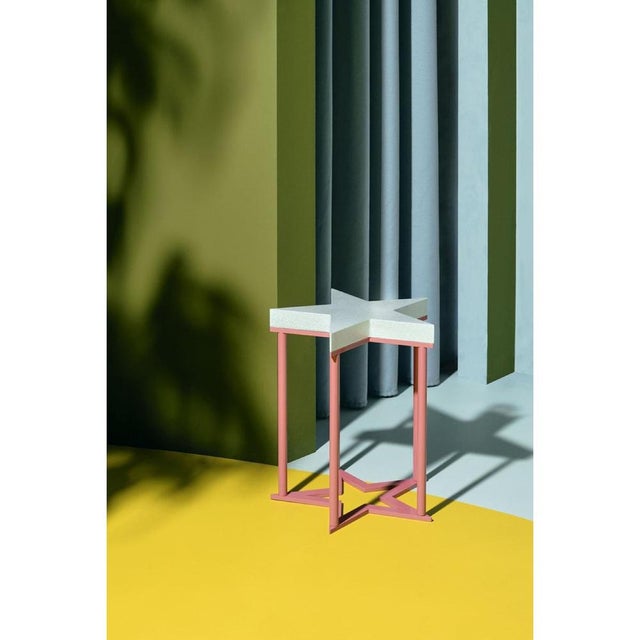 Galactica star decorative stool in powder-coated aluminum by altreforme dimensions: d 40 x w 40 x h 43 cm. Materials:...