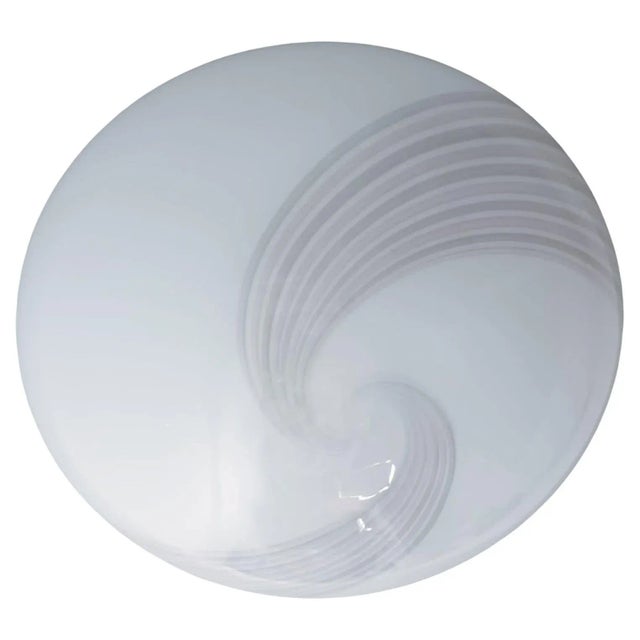 1960s Milky White and Pink Murano Flush Mount For Sale - Image 11 of 11